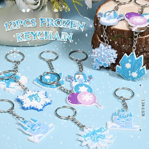 Miniatura 4 de Winrayk 112 piezas de regalos de fiesta de Frozen Elsa suministros de cumpleaños para niñas y niños, bolsa de regalo, sellador, pulsera, llavero de