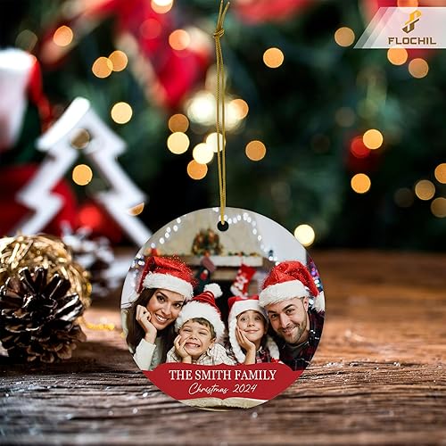 Miniatura 149 de FLOCHIL Adorno familiar personalizado para árbol de Navidad, adorno de Navidad familiar personalizado con foto de nombre, familia de 3, 4, 5 adornos