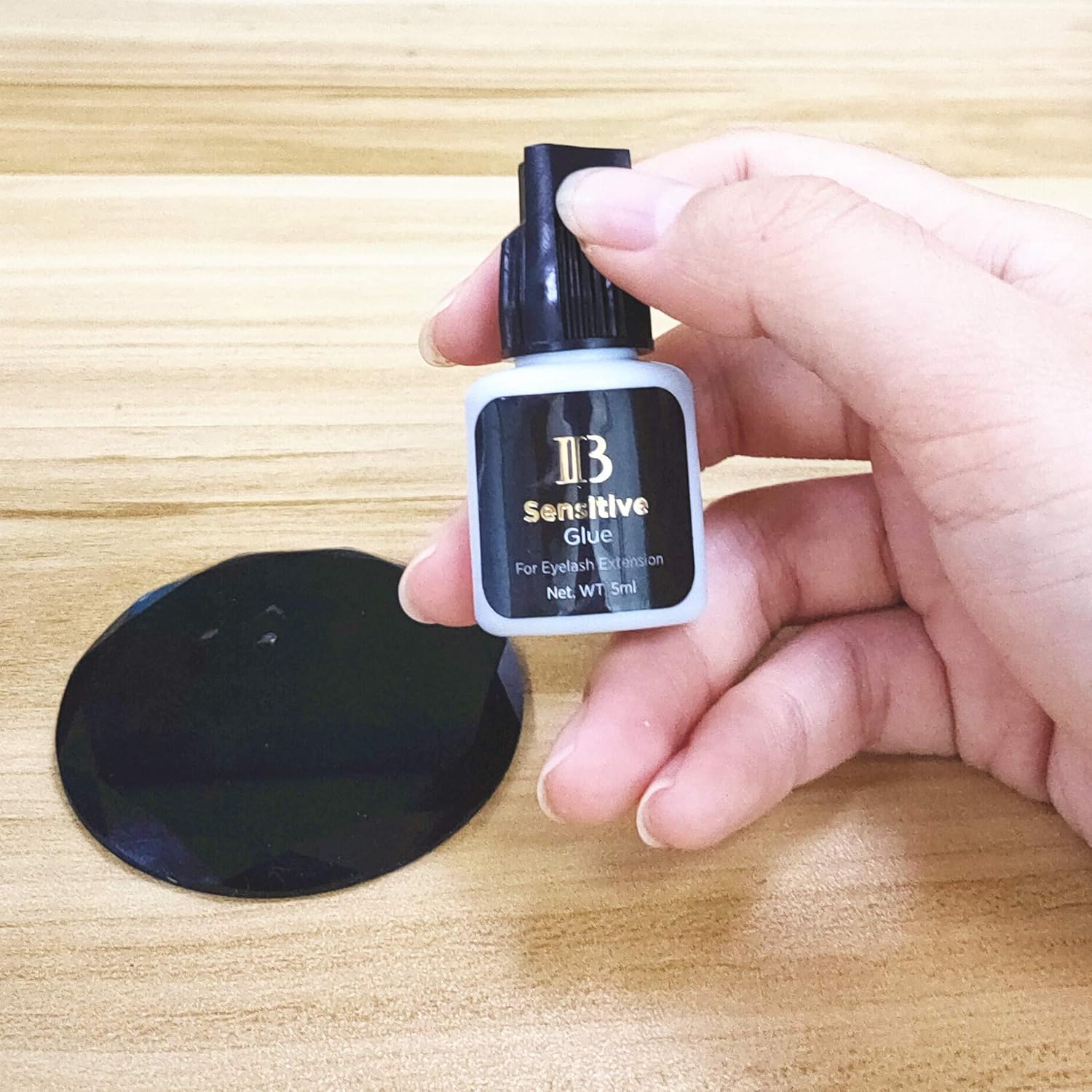 Lava Lash 2 Pack Eyelash Extensions ibeauty Sensitive Glue 5ml, 2-3 Sec Drying Time, Keep 3-4 Weeks, Low Smoke, Semi-Permanent Eyelash Extension Glue