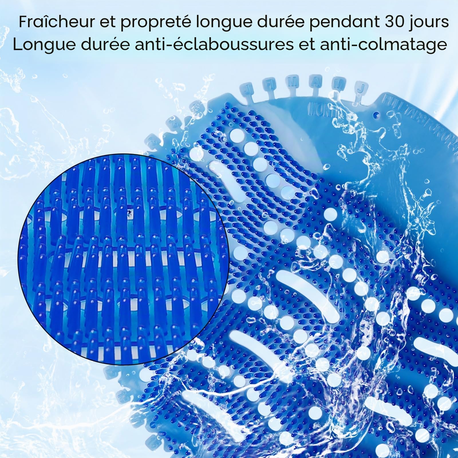 Lot de 18 tamis d'urinoir avec parfum, tapis d'insertion d'urinoir en pierre Protection anti-éclaboussures pour toilettes, protection anti-éclaboussures pour les toilettes, toilettes pour hommes,