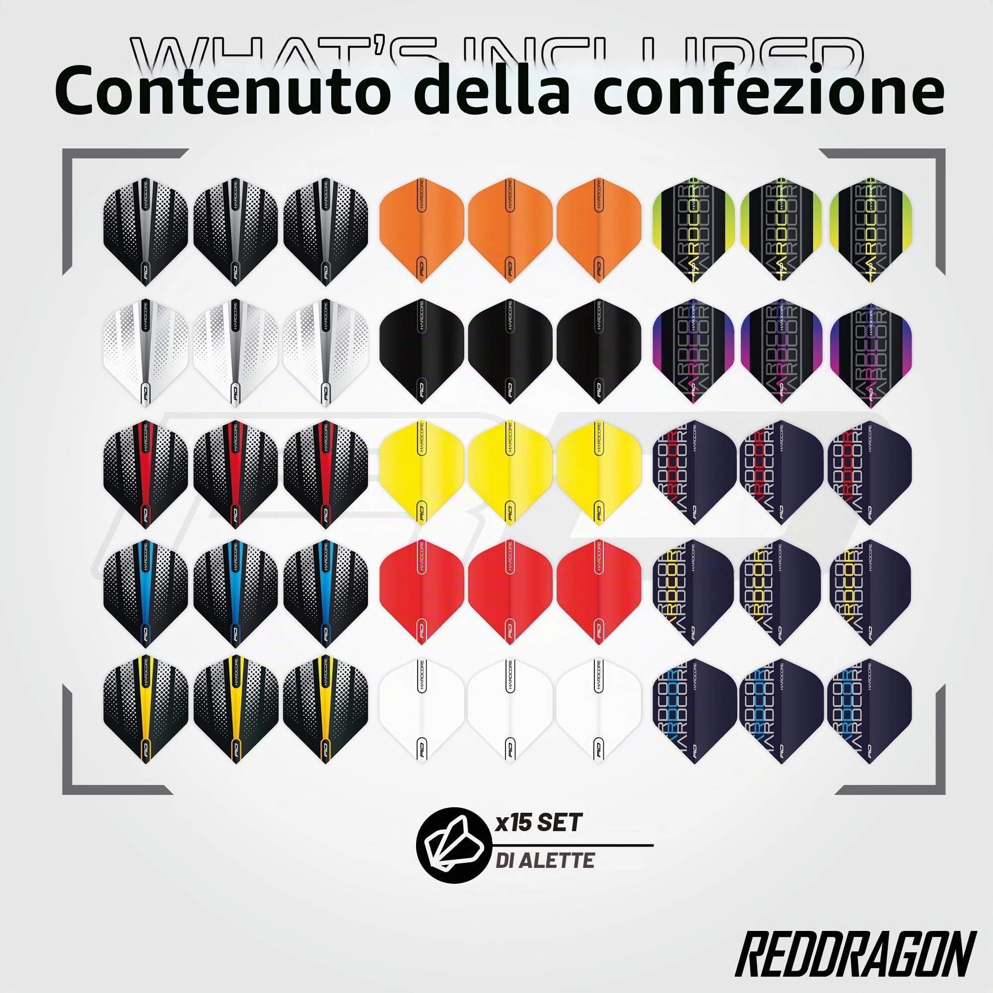 RED DRAGON Freccette – Pro Aluminium Accessory Pack – Include alette per freccette, aste, cera per presa delle dita, salva-alette e altro ancora – Accessori professionali per freccette