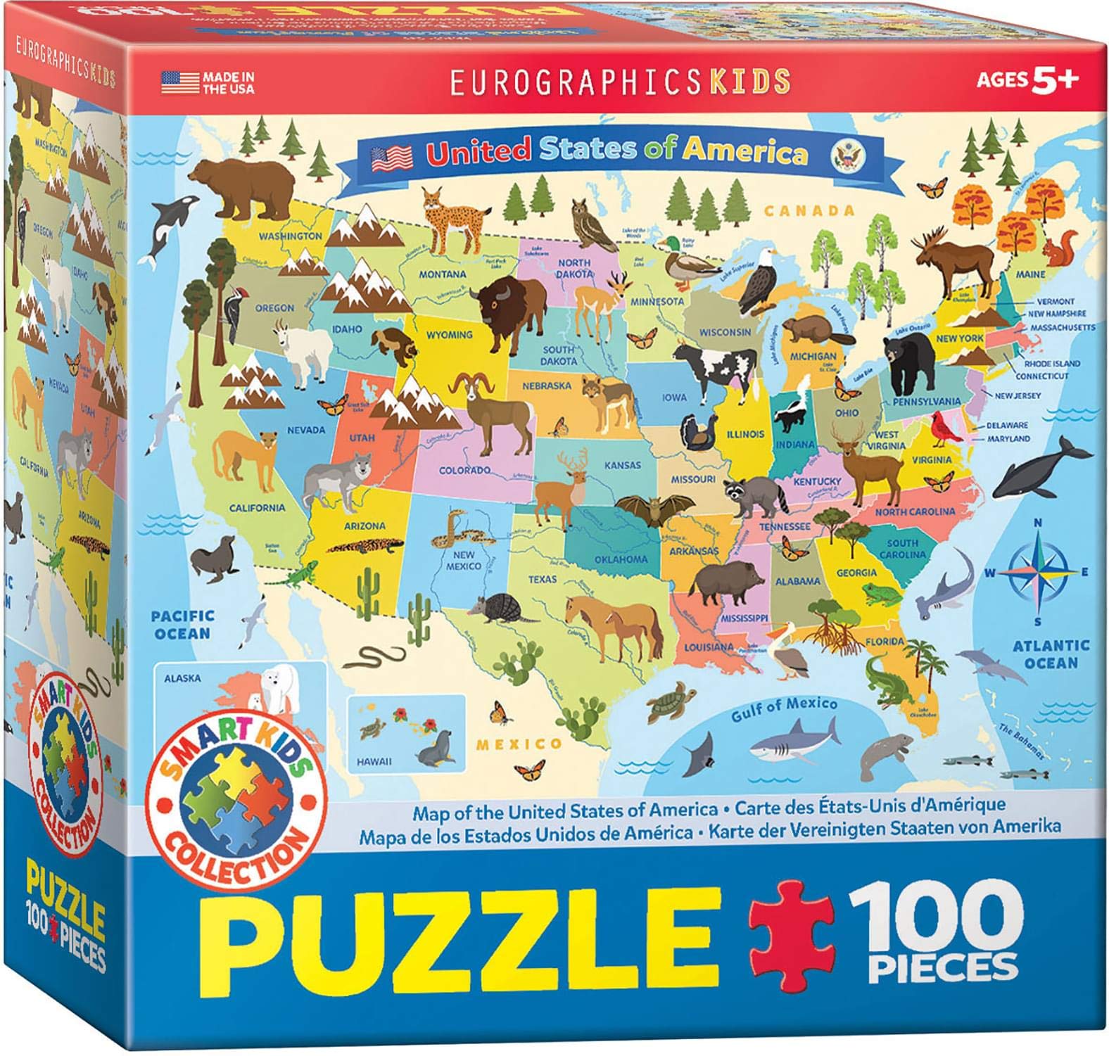 Eurographics Illustrated Map of The World 100-Piece Puzzle — view 10