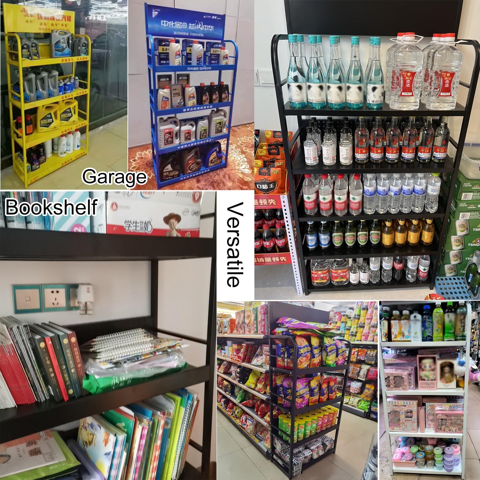 Expositor de snack de caramelos mostrador tiendas Estante Independiente Para Botellas De Agua, Estante De Exhibición Al Por Menor Del Supermercado Para La Bolsa De Bebidas Bocadillos Dulces Y Patatas