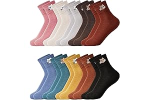 10 Pairs Cozy Cat Socks Elastic Ankle Length Socks