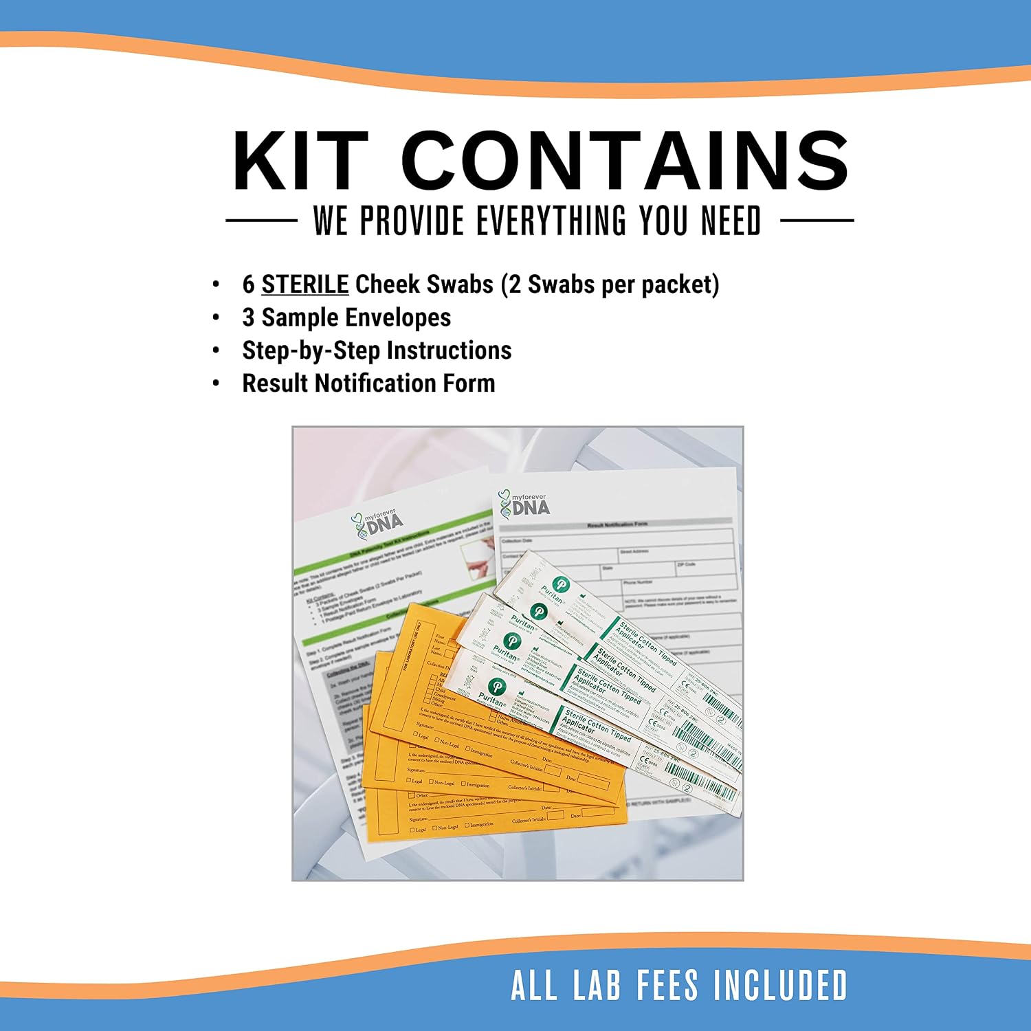 My Forever DNA® Home Paternity Test Kit | 24 Genetic DNA Markers Tested | Accurate, Private Results from Certified U.S. Laboratory | All Lab Fees & Return Shipping Included