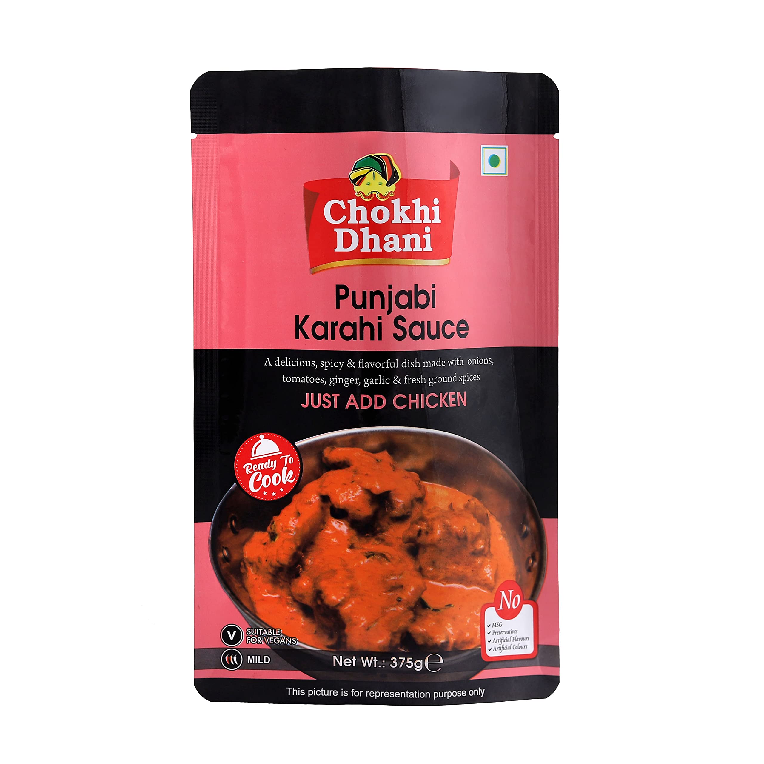 Sponsored Ad – Chokhi Dhani Punjabi Karahi Sauce 375g | Mild Spicy Tomato–Onion Curry Base | Authentic Punjabi Cooking Sauce for Chicken, Paneer & Vegetables