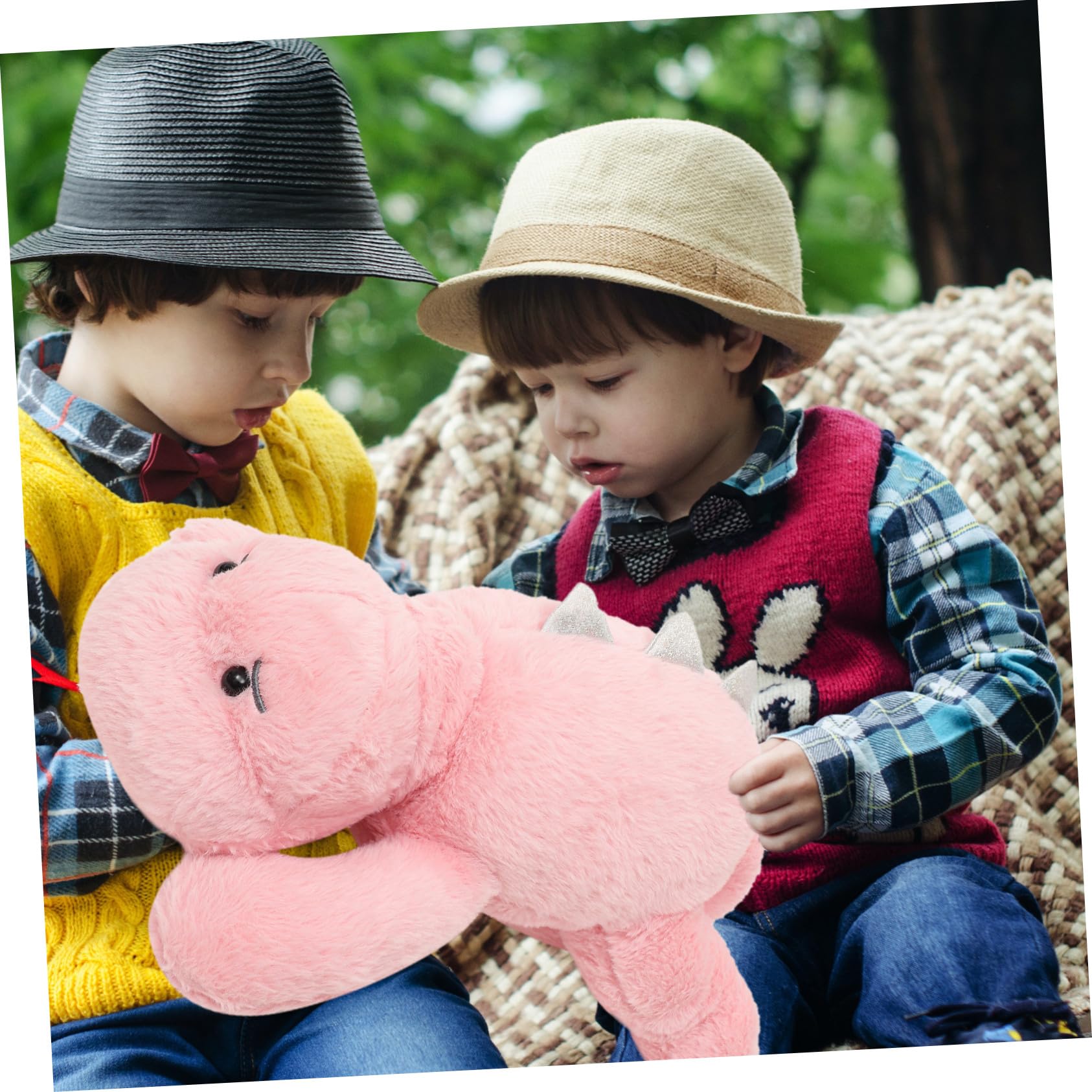 Peluche Dinosaurio Rosa de Felpa y Algodón PP, 1 Pieza