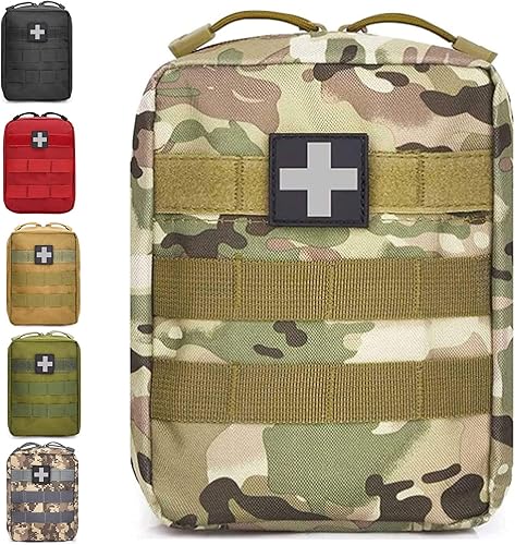 Bolsa de primeros auxilios vacía pequeña, táctica Molle EMT bolsa compacta médica IFAK Rip Away Untility Bolsas