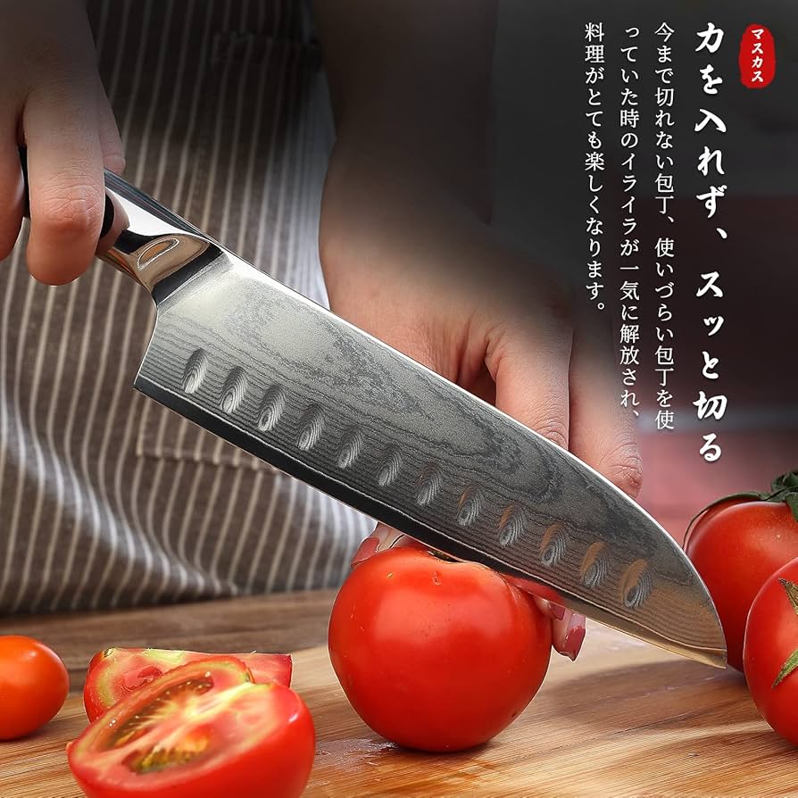 三徳包丁 高級 ダマスカス包丁 ステンレス ナイフ 両刃 プレゼント 万能310 三徳包丁 高級 ダマスカス包丁 ステンレス ナイフ 両刃