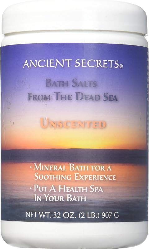Sais de banho do Mar Morto sem fragrância Ancient Secrets, 907 g