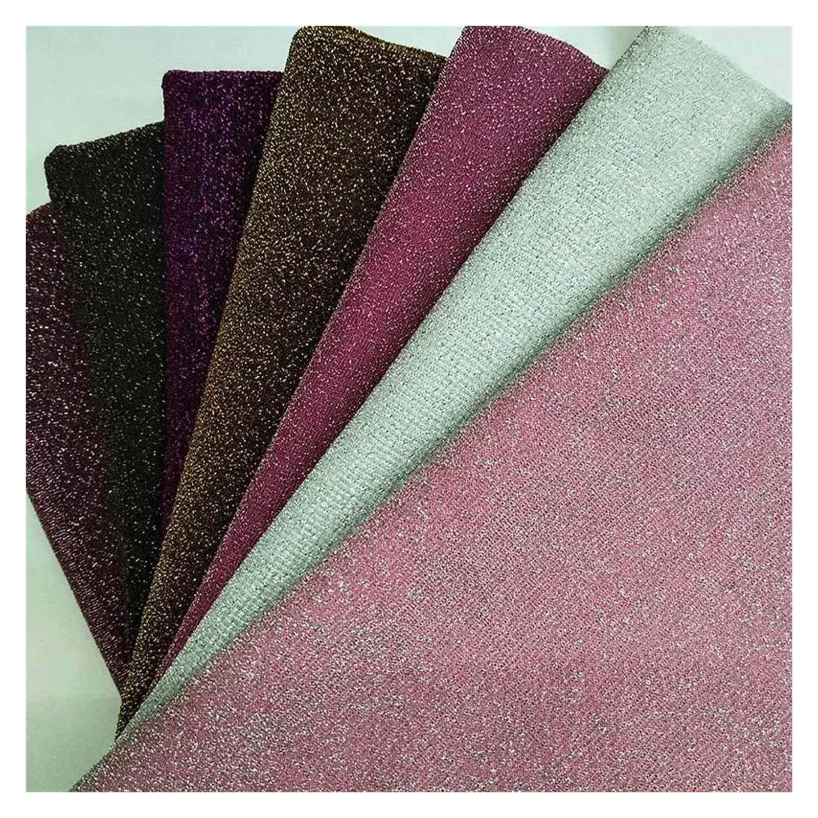 Tela con purpurina, poliéster metálico brillante de moda, 1-10 m x 150 cm, multicolor (19,1 m)