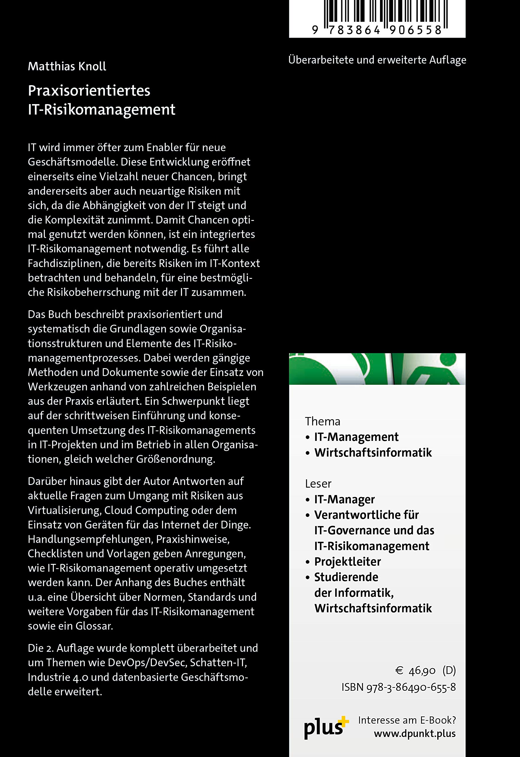 Praxisorientiertes IT-Risikomanagement: Konzeption, Implementierung und Überprüfung
