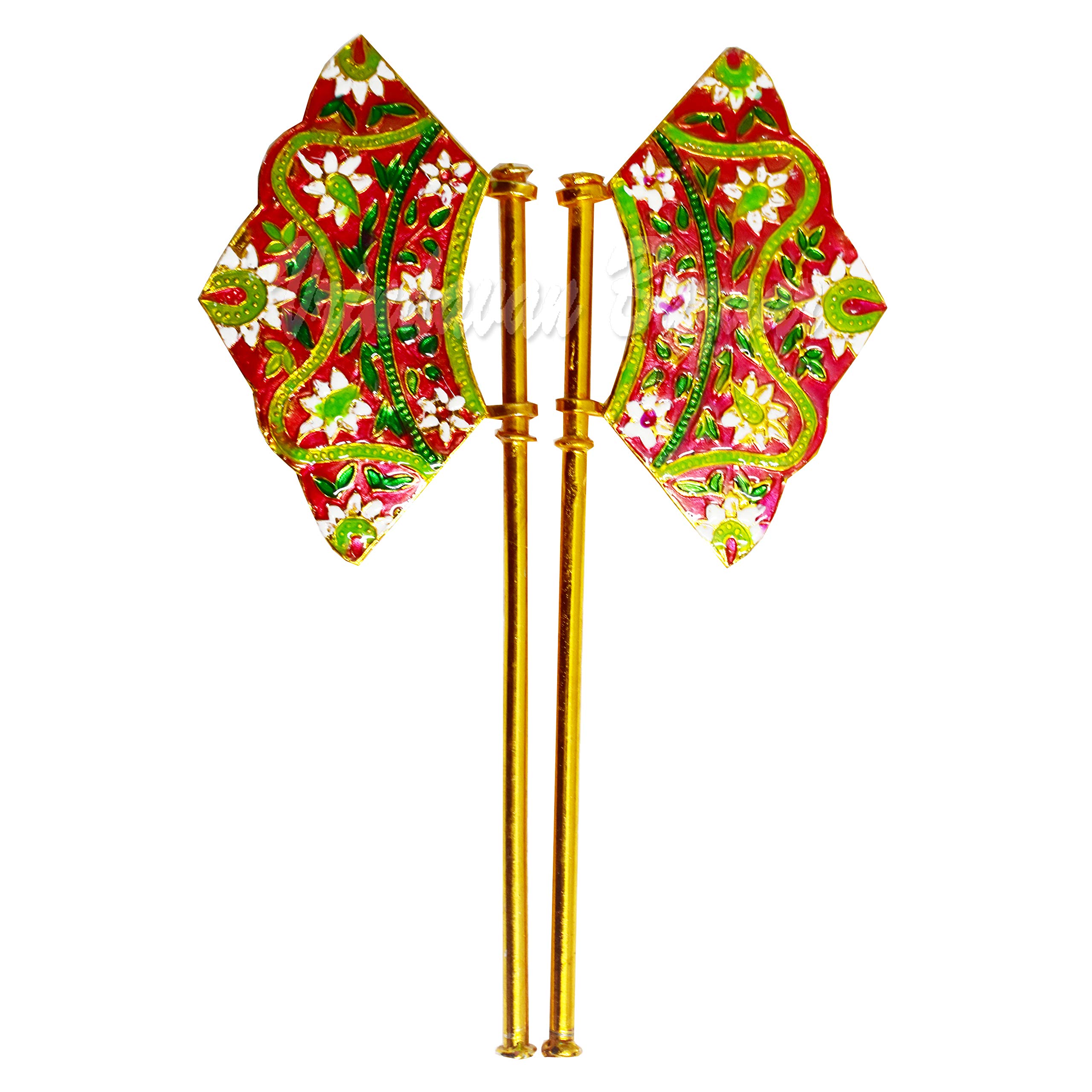 Éventail Meenakari multicolore en émail traditionnel de qualité