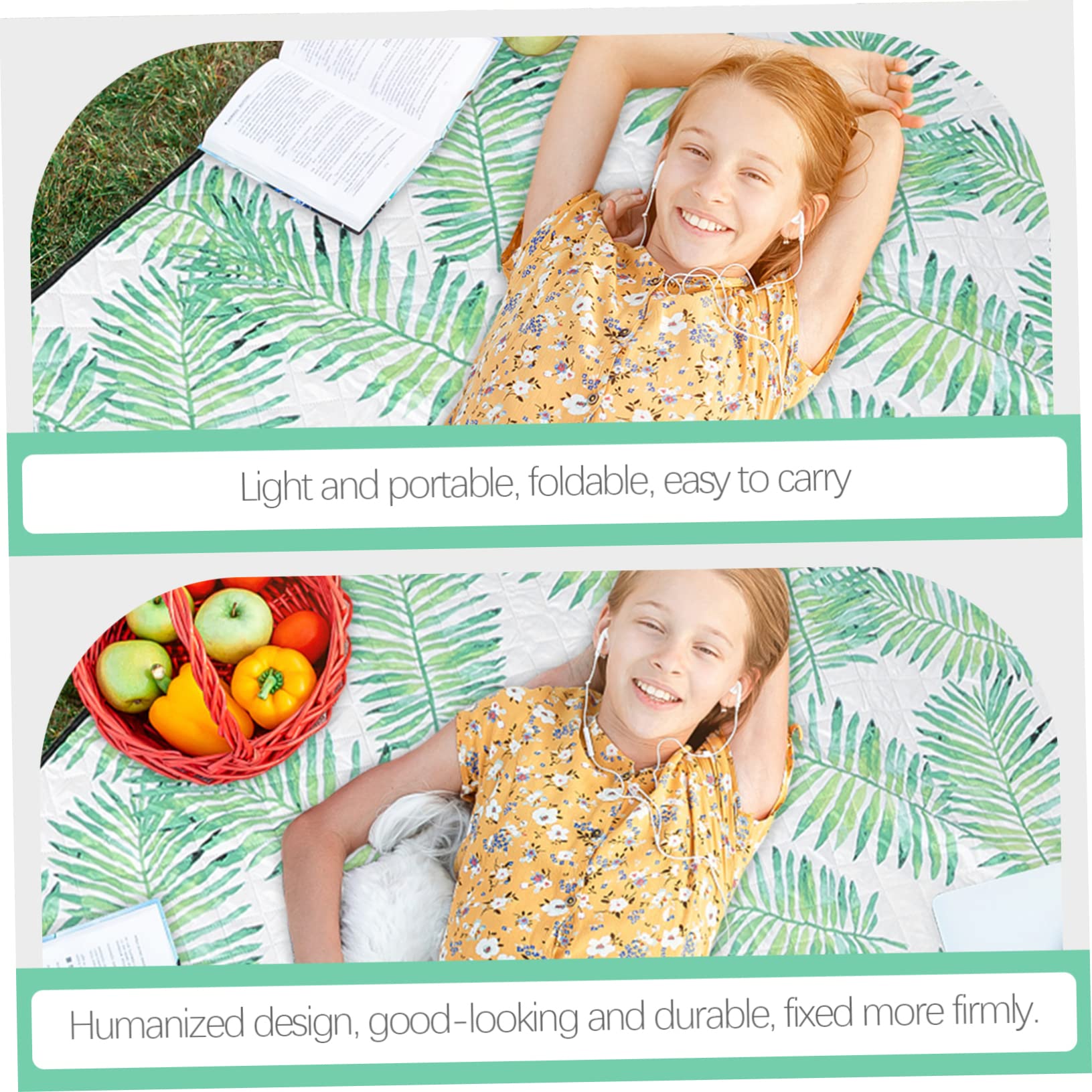 Happyyami De Picnic Grande para Playa y Camping Alfombra De Exterior Portátil para Actividades Diseño