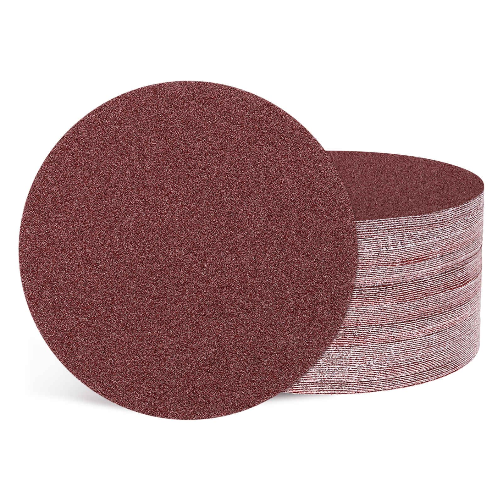Kozelo 70 Pcs Sanding Discs 125 mm 40 Grit Hook and Loop Random Orbital Sandpapers Suitable for Drywall Sander Wood Metal Furniture, Red