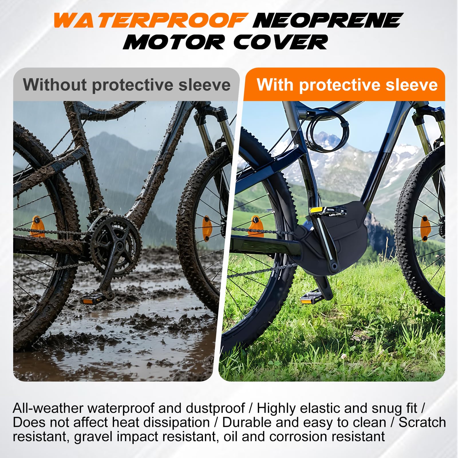 Ebike Transportschutz Set 3 Teilig für Engine, Battery and Handlebars, E-Bike Schutz Für Transport Set-Protects Against Rain, Splash & Dirt-Geeignet für Die Meisten Elektrofahrräder