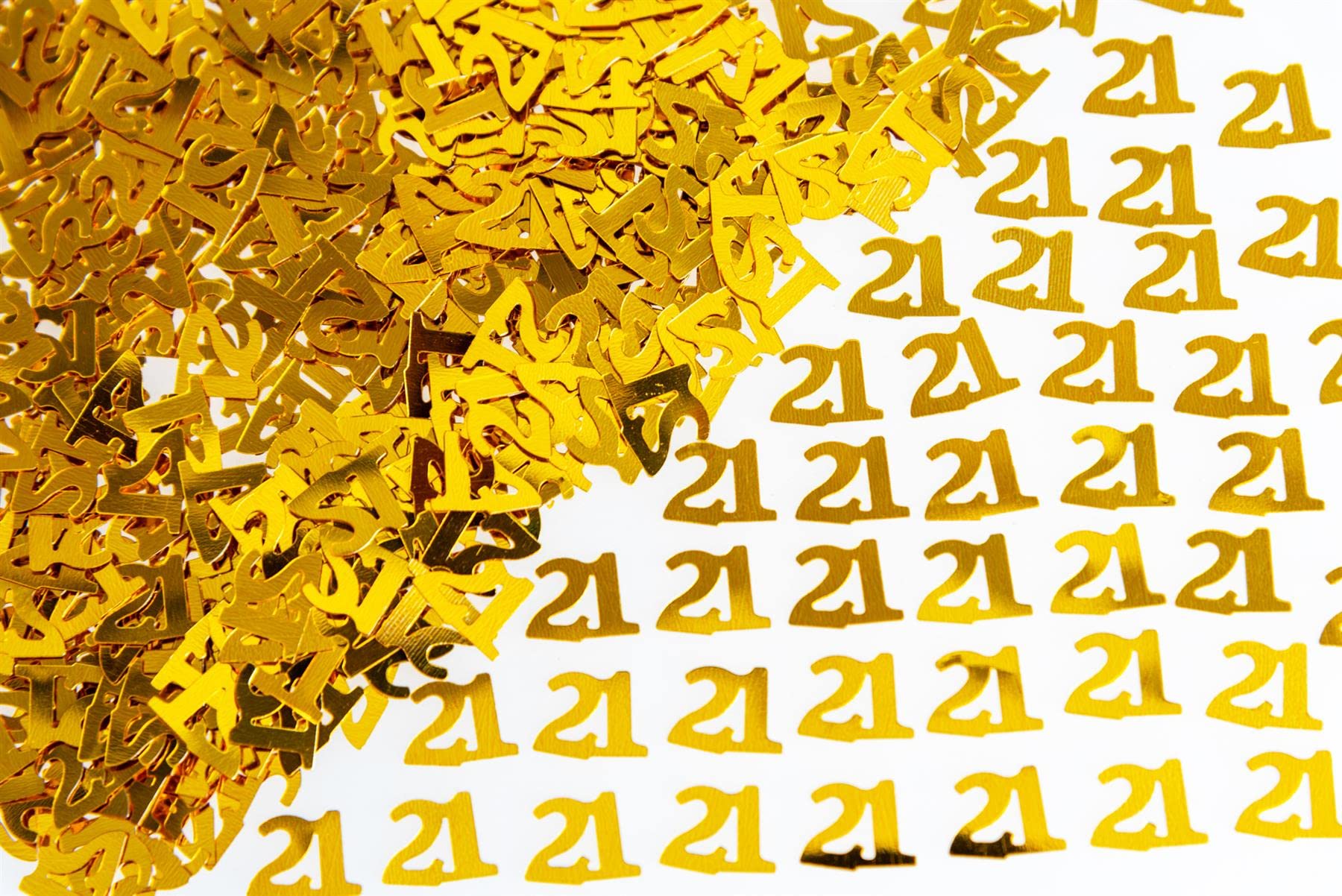 56g Gold 21st Birthday Confetti Foil Metallic Glitz Table Scatter Sprinkles Age Bday Party Decorations
