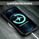 TENOC étui de téléphone compatible avec iPhone 12 Pro Max, Boîtier noir anti-empreinte de protection Bumper Matte Cover pour 6.7 1 cm