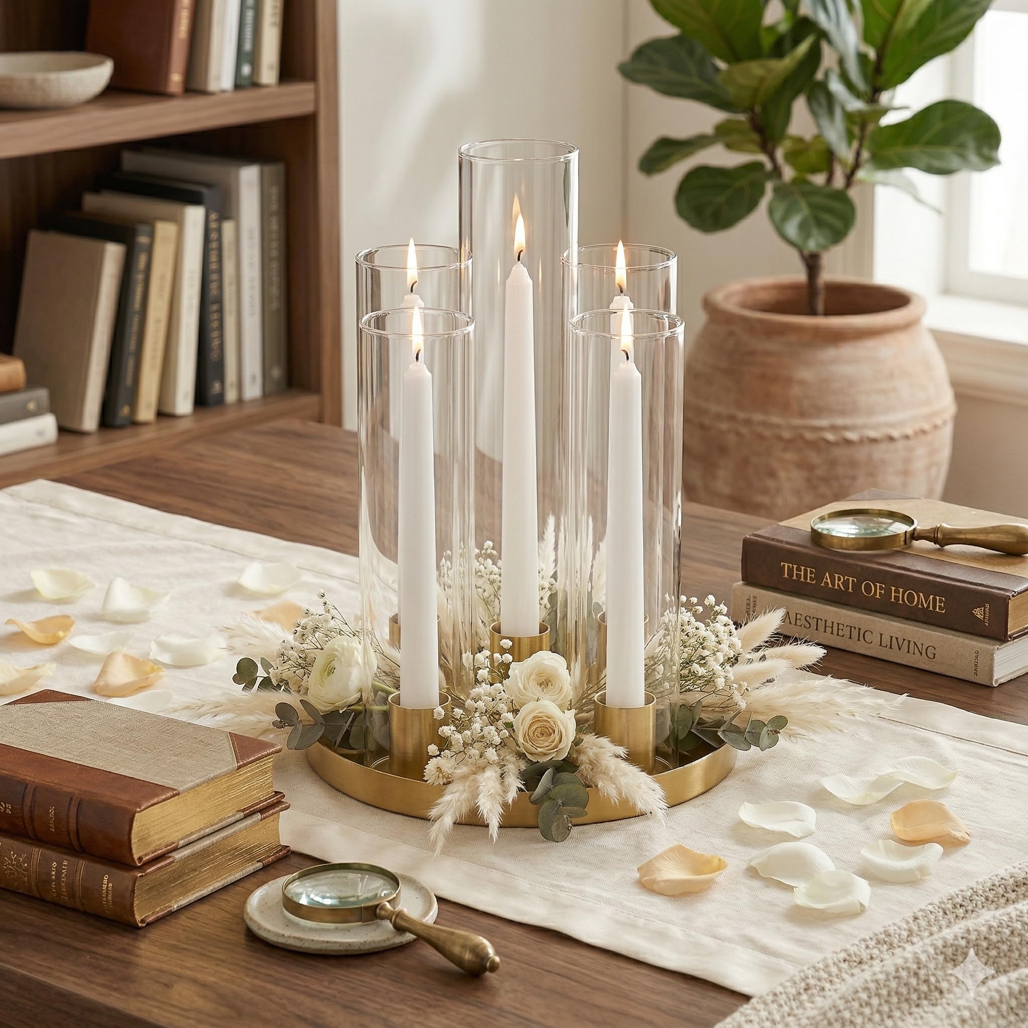 Amazon.com: Koyal Wholesale Hurricane Glass Candle Holders Set of