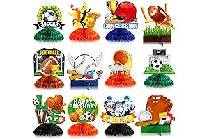 Sports Table Decorations 12 Pcs, Sports Centerpieces 3D, Ball Party Decoration for Kids Boys