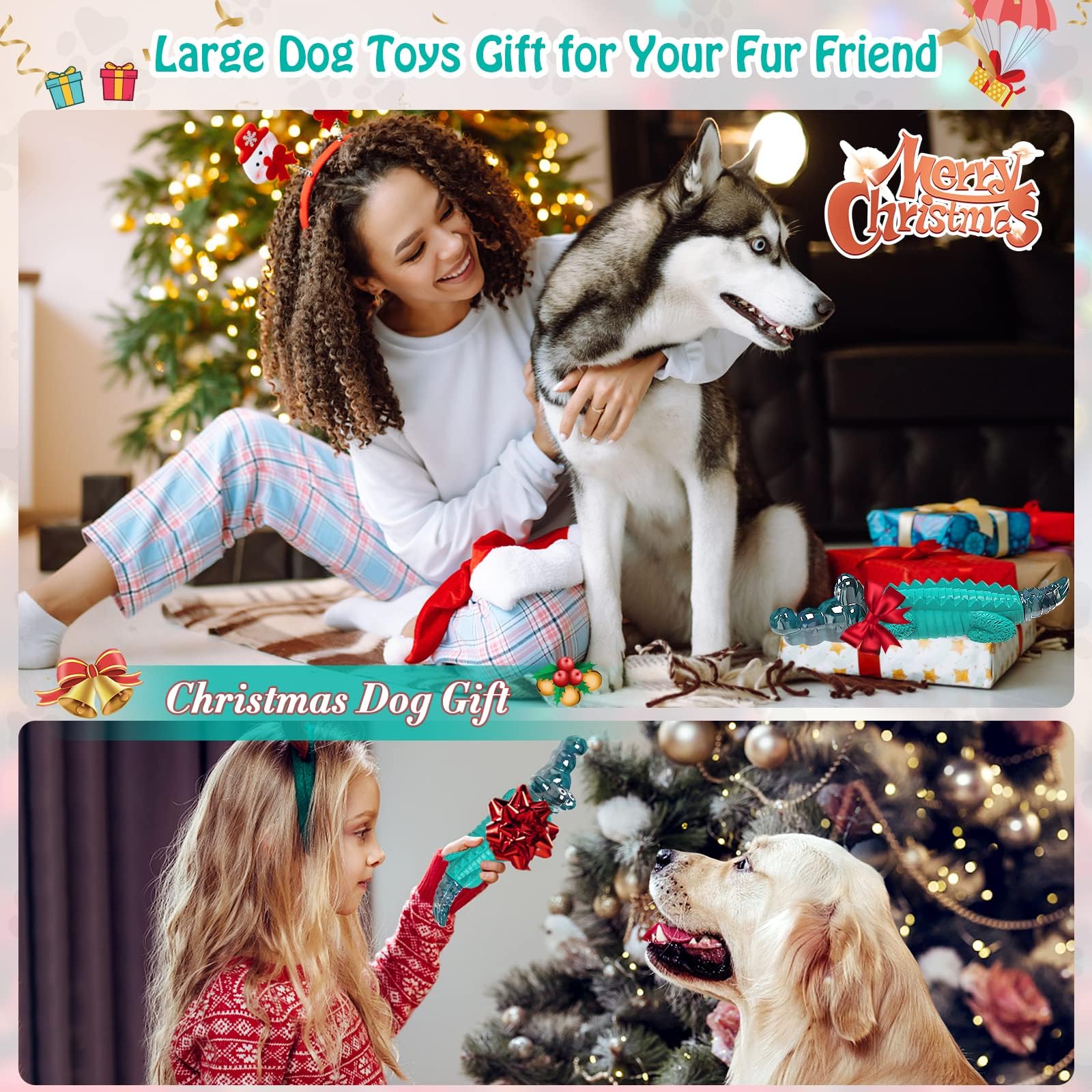 Aleath Large Dog Chew Toys: Dogs Toy for Large Medium Breed, Alomst Indestructible Toys for Aggressive Chewers - Image 4