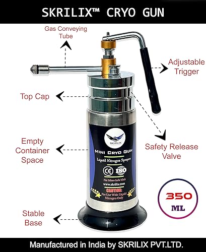 Miniatura 5 de ULTRONIX Ultronix - Pulverizador de nitrógeno líquido mejorado para dermatología, mini pistola Cryo Spray con diferentes cabezales de congelación,