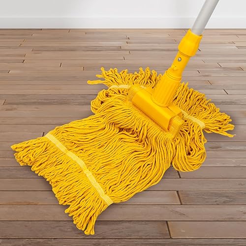 Miniatura 4 de Paquete de 2 cabezales de repuesto de trapeador comercial resistente, fregona de limpieza general, repuesto comercial de alta resistencia, repuesto