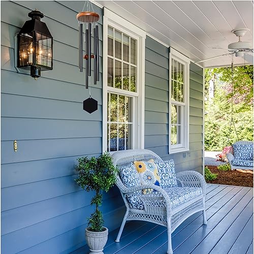 Miniatura 4 de Campanillas de viento para exteriores de tono profundo, sonajeros para patios y terrazas, campanillas de viento resistentes a la intemperie al aire