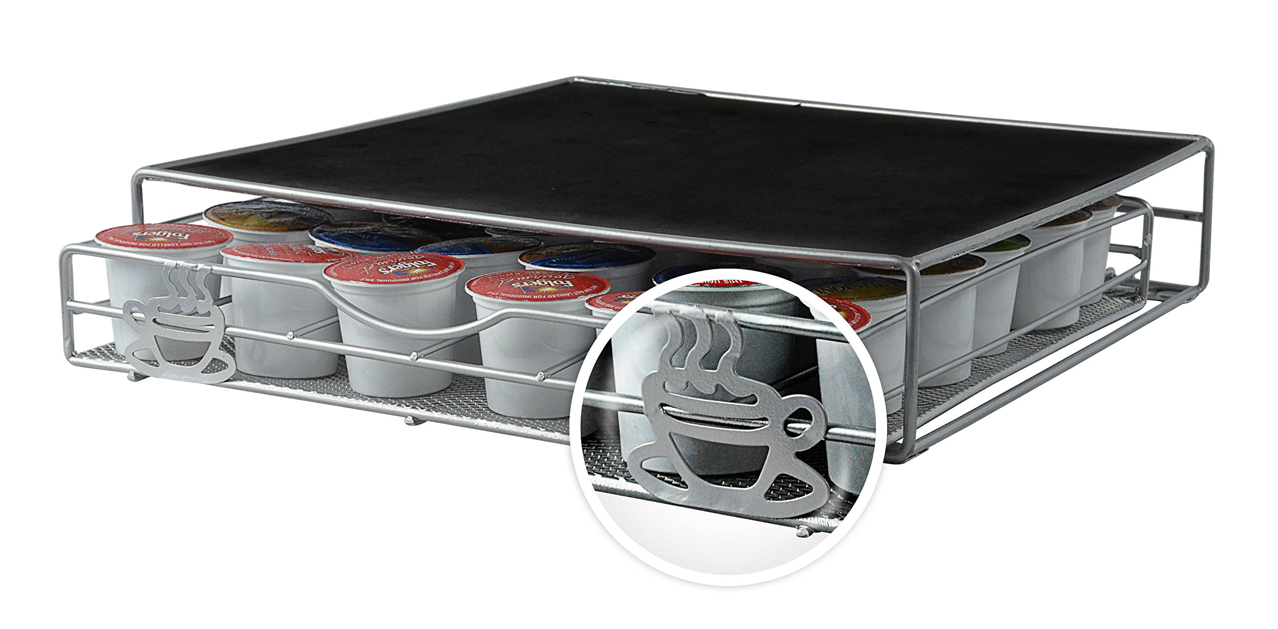 Southern Homewares SH-10057 Keurig Storage Drawer Coffee Holder Sealed, Holds 36 K-Cups, Gray