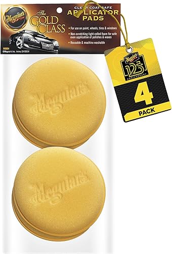 Meguiar's W0004 Supreme Shine 4" Foam Applicator Pads – 4 Pack