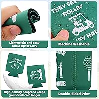 Vista 5 de Enfriador de latas de cerveza de golf, paquete de 12 fundas para latas de despedida de soltero, de neopreno, para bebidas, suministros