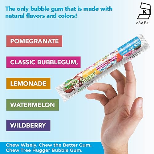 Miniatura 4 de Tree Hugger Goma de burbujas totalmente natural, fruta fantástica, 1.6 onzas (paquete de 12)