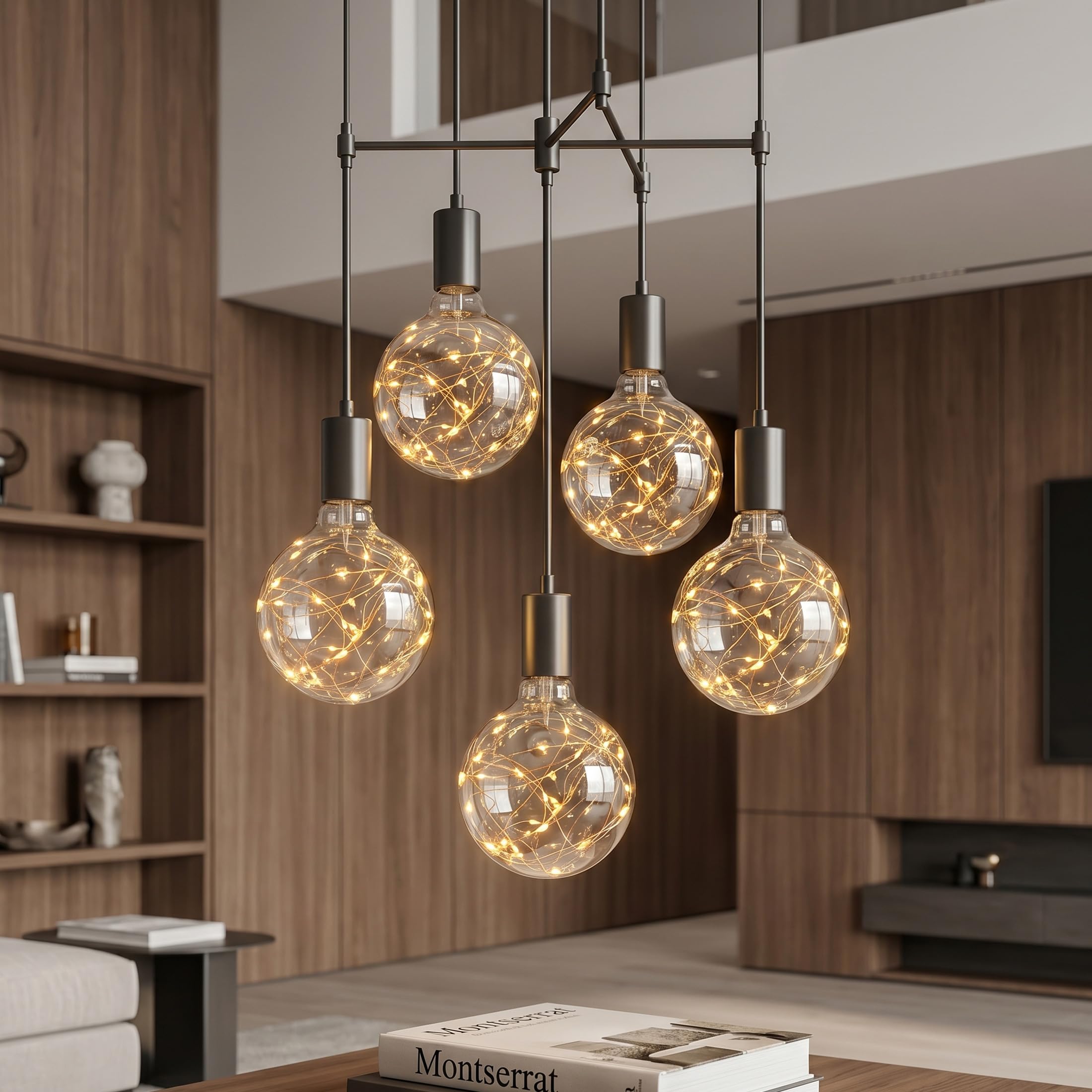 Ampoule E27 Vintage 2W avec guirlande lumineuse LED intégrée, Lot de 4