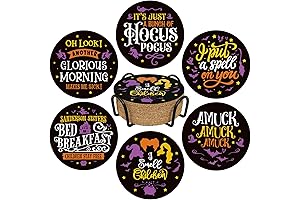 Hocus Pocus Coasters: Eerie Charm for Bewitching Tablescapes