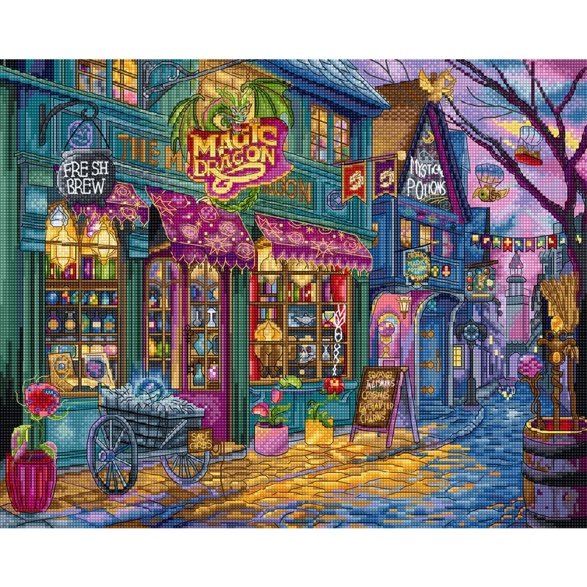 Letistitch Multicolor L9914 The Magic Dragon Shop/Counted Cross Stitch Kit