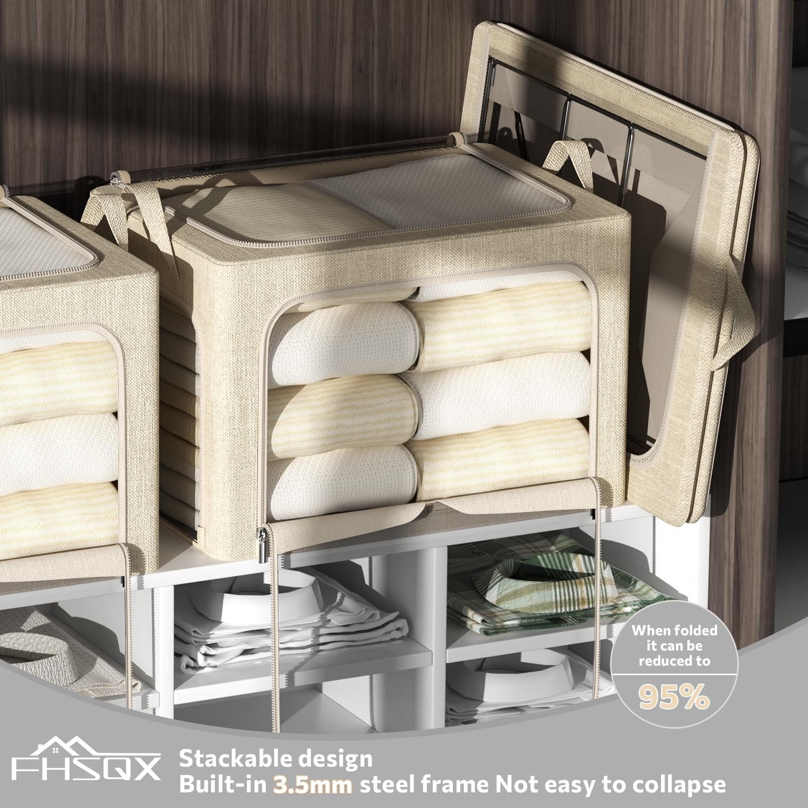 Contenedores De Almacenamiento Plegables Con Puertas Lateral | Cuotas, image size:1600x1600