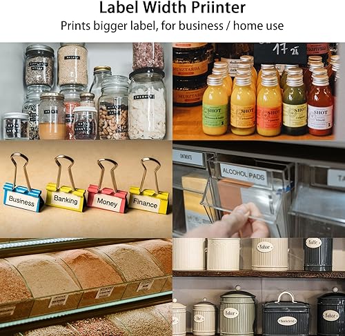 Vista 22 de khanka Hard Case with m221/M220/M110/m110s Label Maker - Portable Bluetooth Label Maker Carrying Storage Bag for Printer Labels, USB Cable and White