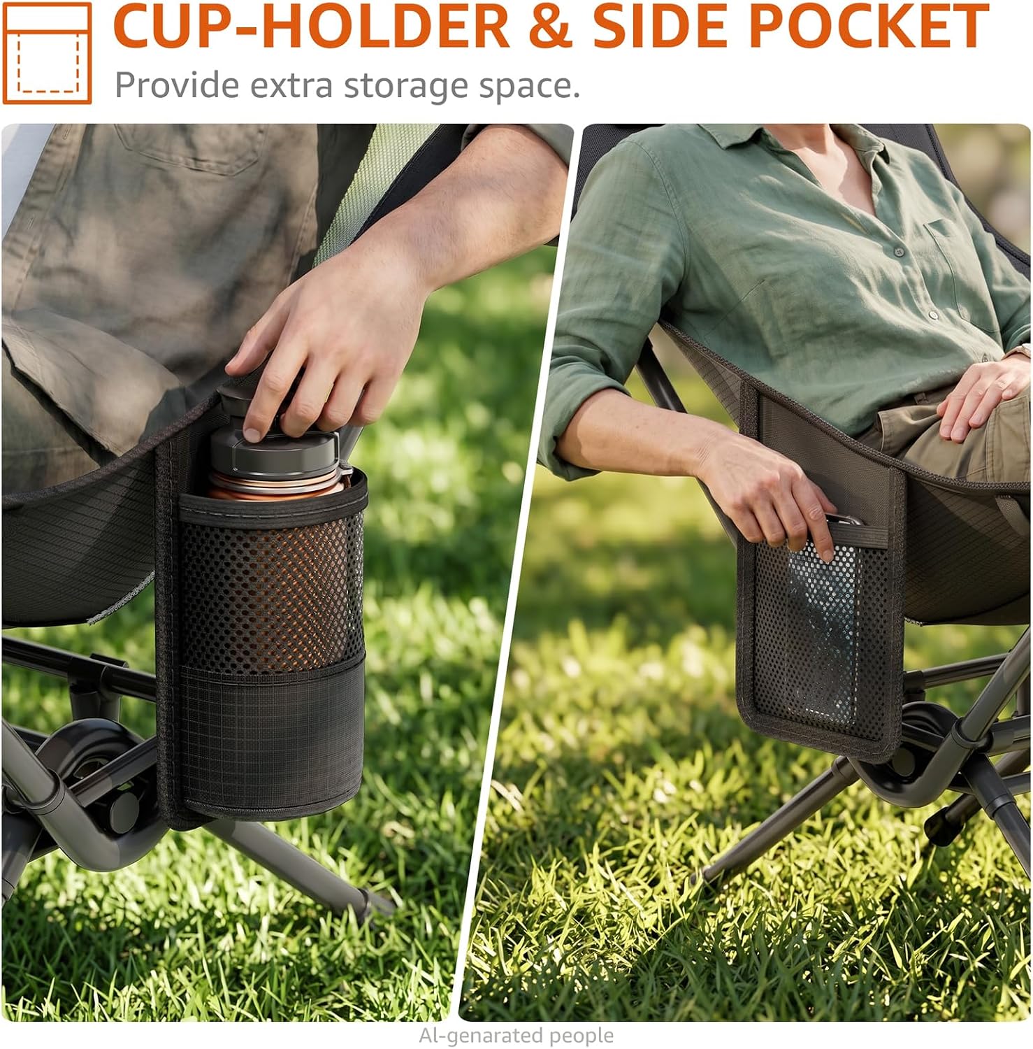 Portable Folding Rocking Camping Chair for Adults - Outdoo Camping Rocker
