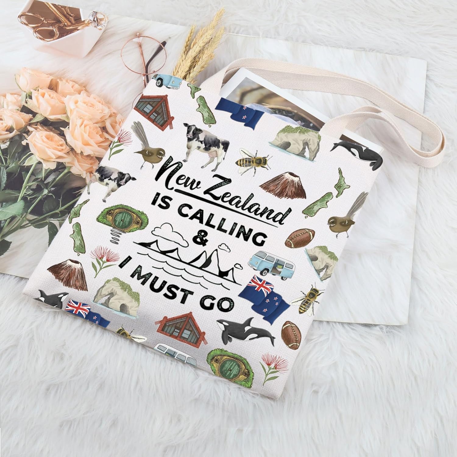 TIIMG New Zealand Inspired Gift Lover Tote Bag - New Zealand Is Calling And I Must Go - Image 3
