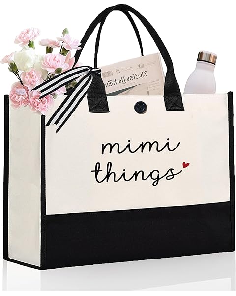Craftique Grandma/Mimi/Nana Gifts -Unique Practical Tote Bag- Christmas Birthday Gifts for Mimi/Nana/Grandma, 17