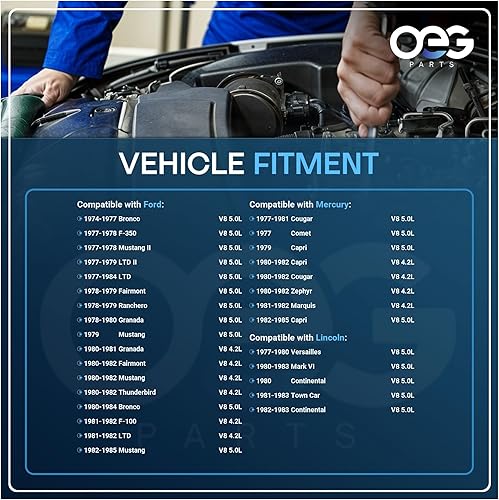 Miniatura 4 de Piezas OEG nuevo distribuidor compatible con Ford Thunderbird Granada, Lincoln Mercury 4.2 255 5.0 302 1977-1985, reemplaza a D4BE 12127-FA, D4DE