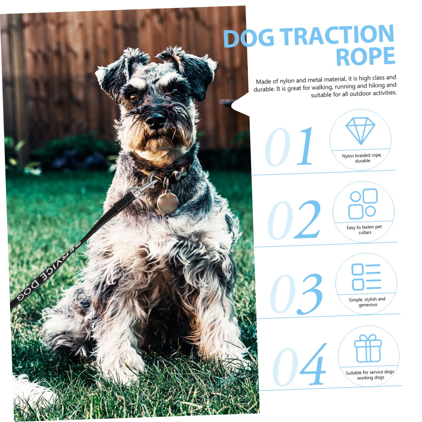 Angoily 5pezzi Guinzaglio Per Cani Imbracatura Multifunzionale Per Service Dog Accessorio Comodo e Resistente Per Passeggiate All Aperto