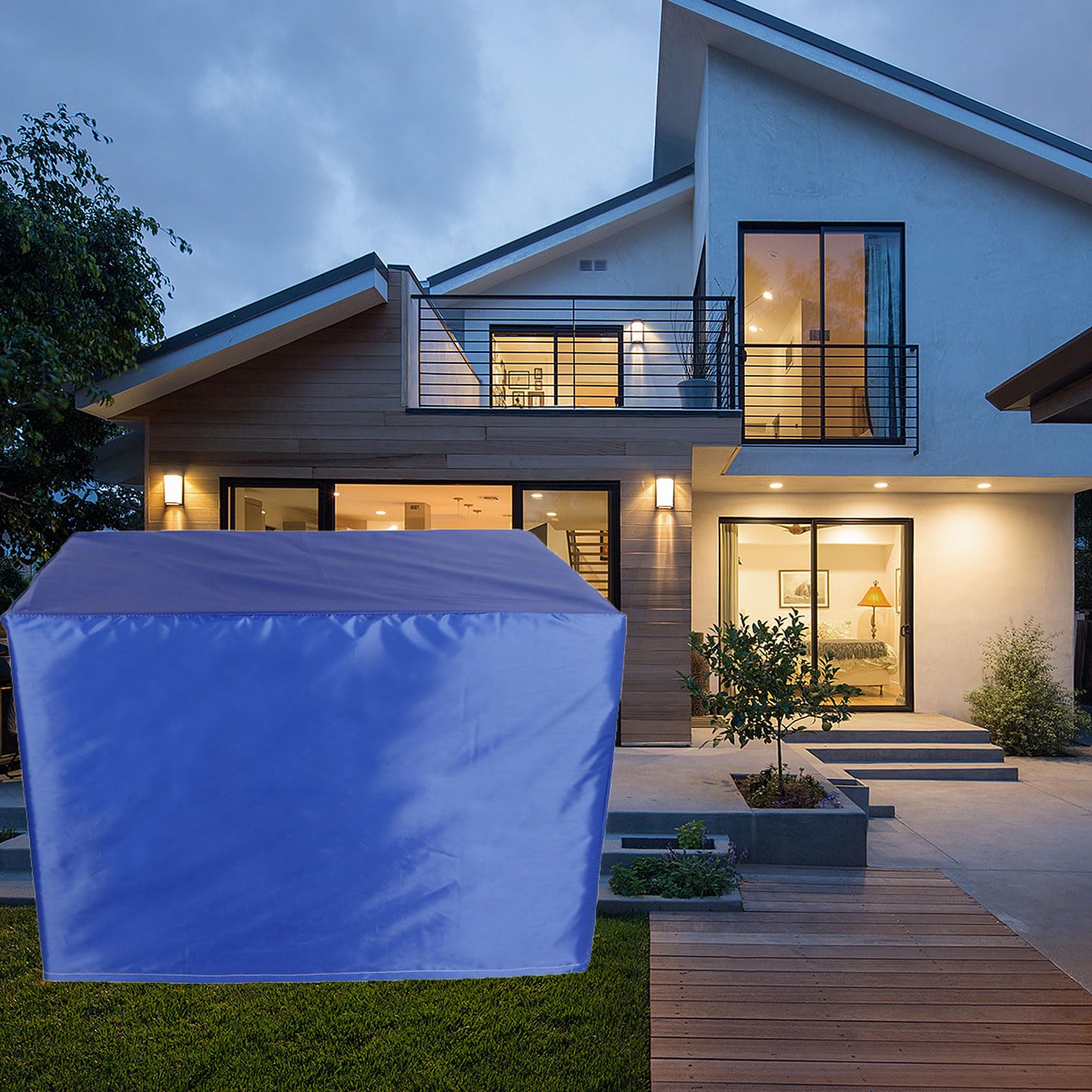 JMDNTQ 420D Outdoor Furniture Cover 89x45x31in, Garden Furniture Cover Waterproof, Rectangular Patio Furniture Covers, Heavy Duty Table Chair Covers