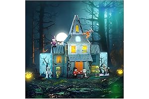 PicassoTiles 57-Piece Haunted House Magnet Tile Building Block Playset