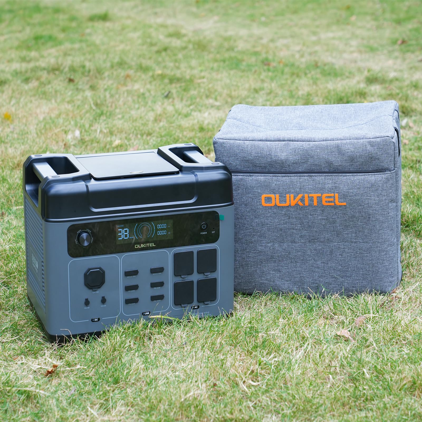 OUKITEL P2001 PLUS/PRO Funda protectora para Estacion de Energia Portatil, Resistente a la Lluvia y a Los Rayos Solares, Gris