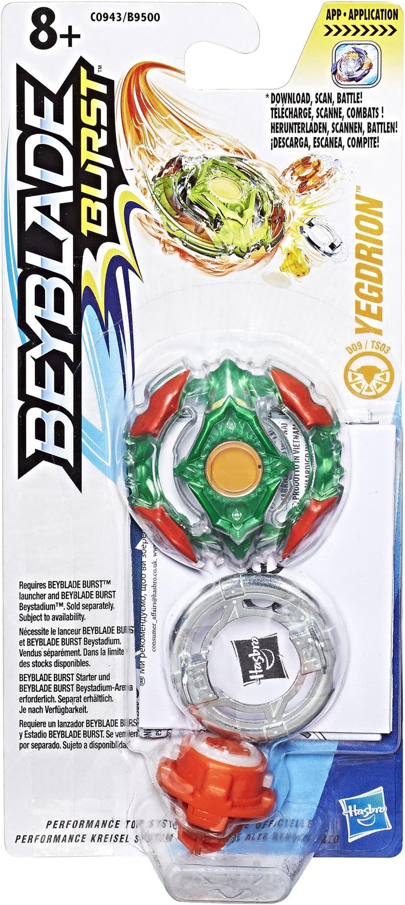 Hasbro - Beyblade 1543974G. Top Yegdrion STD.