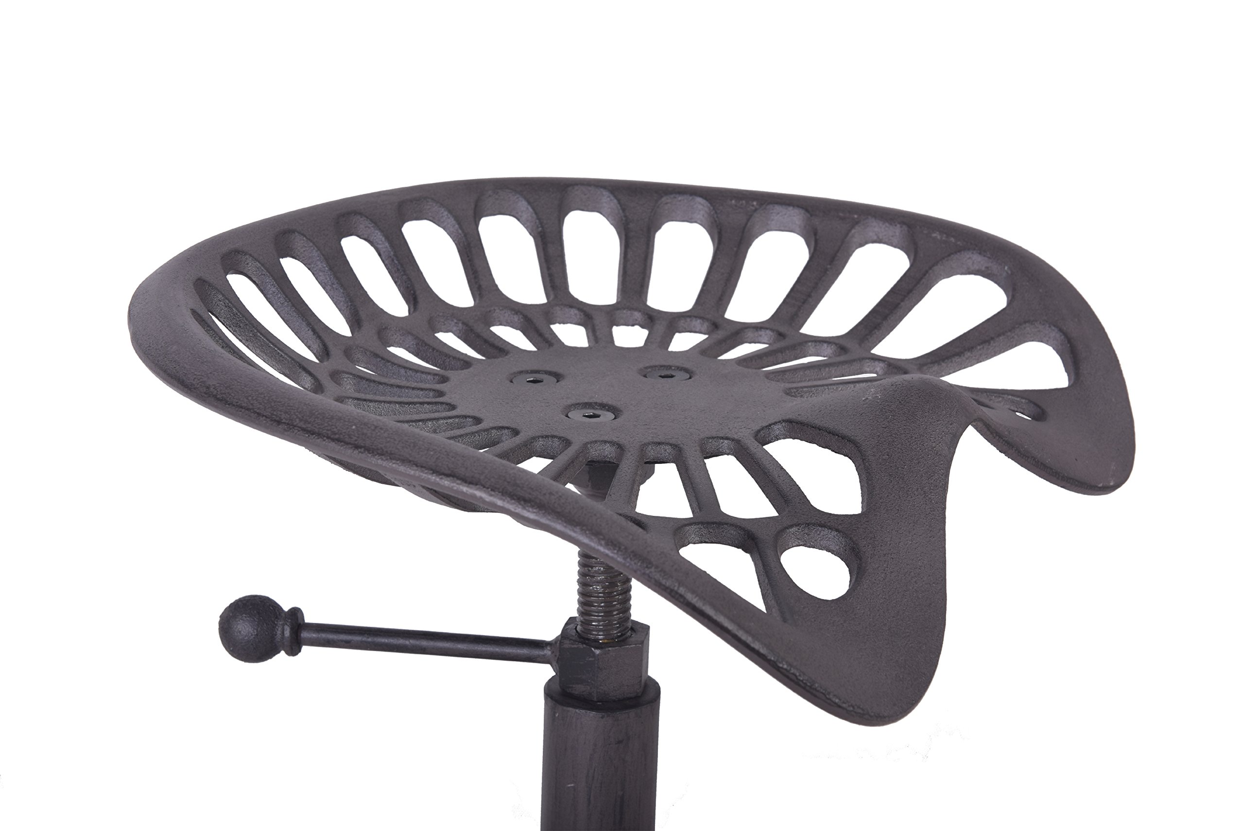 Buy LOKKHAN Industrial Bar StoolCast Iron Tractor SeatSwivel