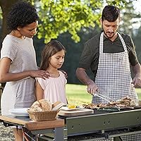 Vista 6 de 8 pinzas para cocinar, pinzas de barbacoa de acero inoxidable para parrilla al aire libre y campamento, utensilios de cocina antideslizantes