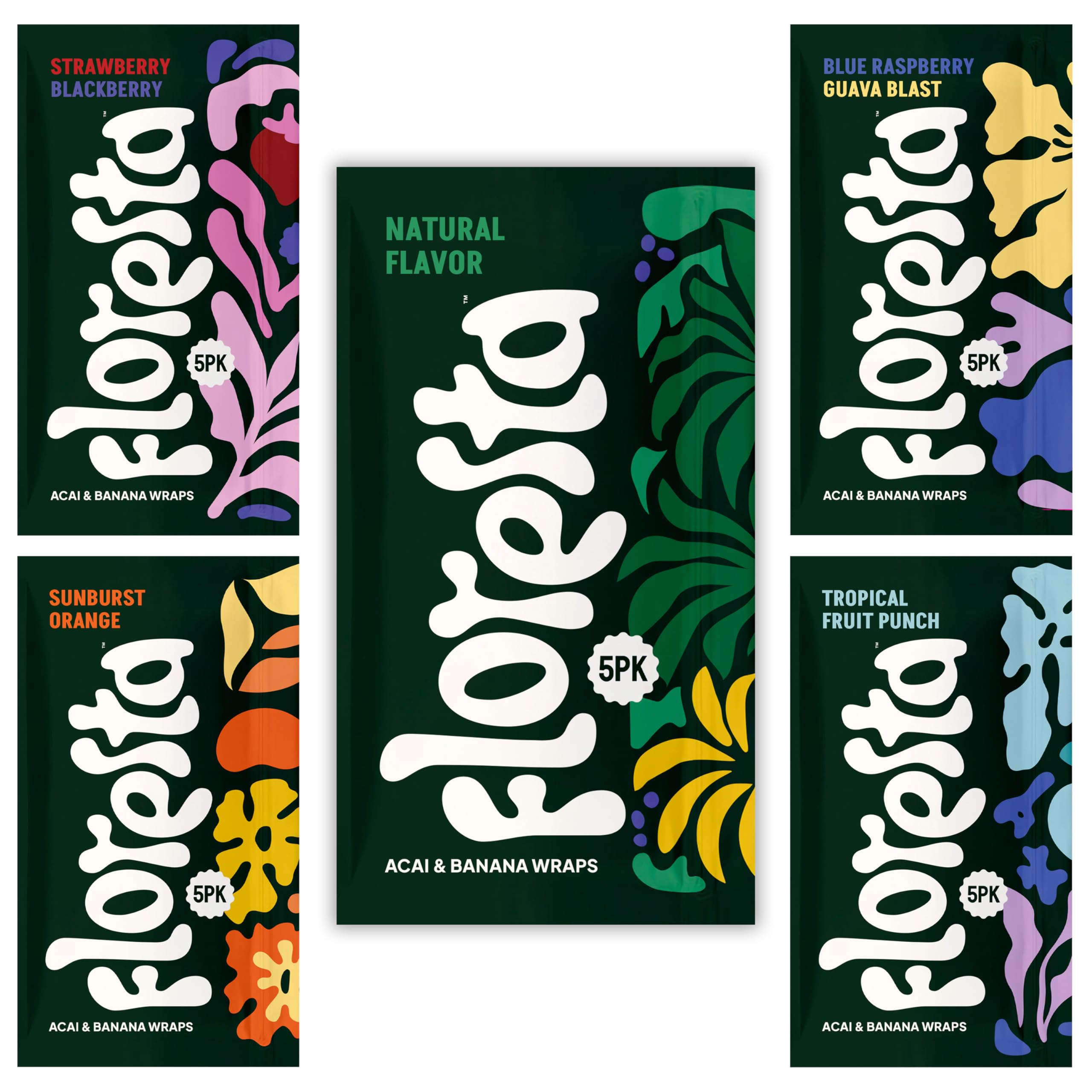 Amazon.com: Floresta Acai Wraps - Assorted Pack Banana + Acai
