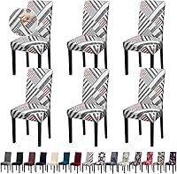 Vista 54 de Fundas de Silla de Navidad, Juego de 4 Fundas Elásticas para Sillas de Comedor, Protectores de Silla para Decoración de Navidad/Decoración del Hogar